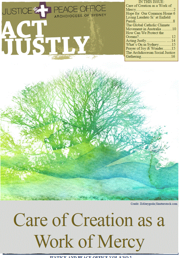 Picture of front page of June 2016 Act justly