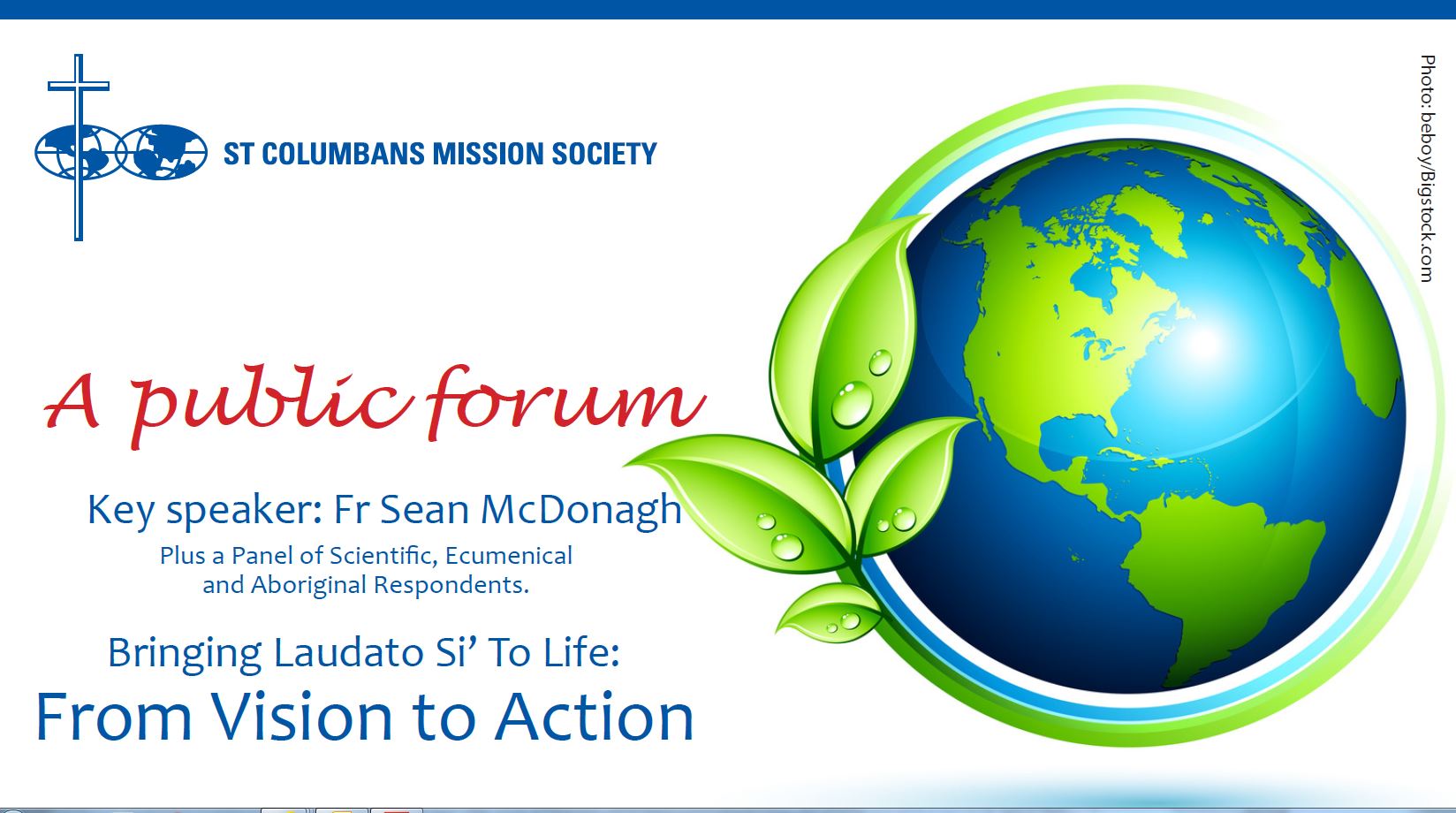 Fr Sean McDonagh Public Forum 2016 a